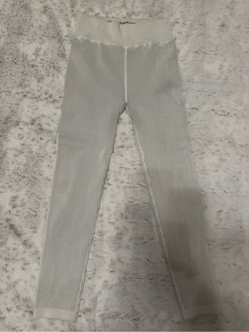 Calvin Klein Light Gray Ribbed Girls' Leggings
